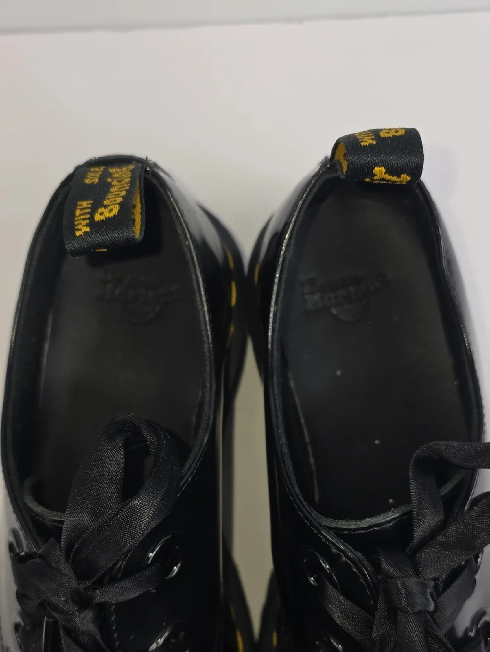 Dr. Martens Holly Black Patent Leather Platform Women's Shoes Size 9